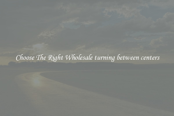 Choose The Right Wholesale turning between centers