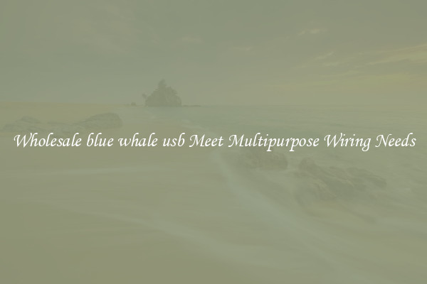 Wholesale blue whale usb Meet Multipurpose Wiring Needs