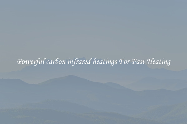 Powerful carbon infrared heatings For Fast Heating