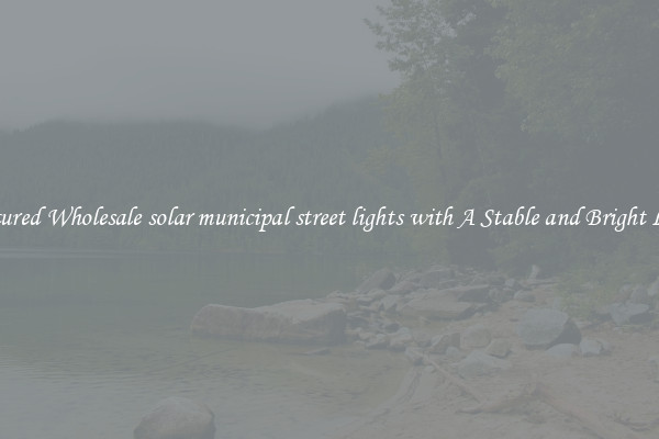 Featured Wholesale solar municipal street lights with A Stable and Bright Light