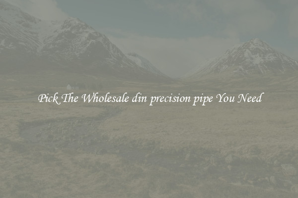 Pick The Wholesale din precision pipe You Need