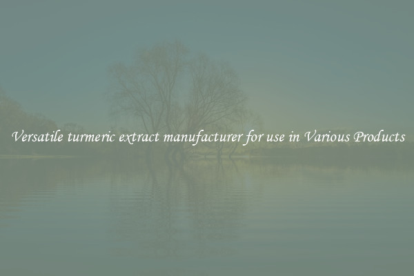 Versatile turmeric extract manufacturer for use in Various Products
