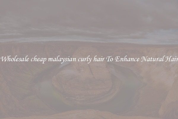 Wholesale cheap malaysian curly hair To Enhance Natural Hair