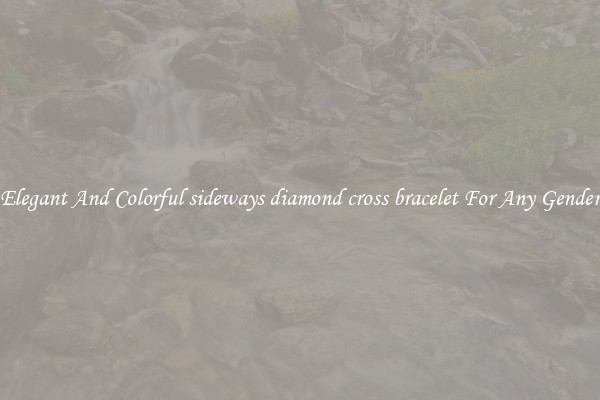 Elegant And Colorful sideways diamond cross bracelet For Any Gender
