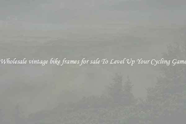 Wholesale vintage bike frames for sale To Level Up Your Cycling Game